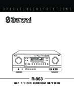 Sherwood R-963-Owners-Manual
